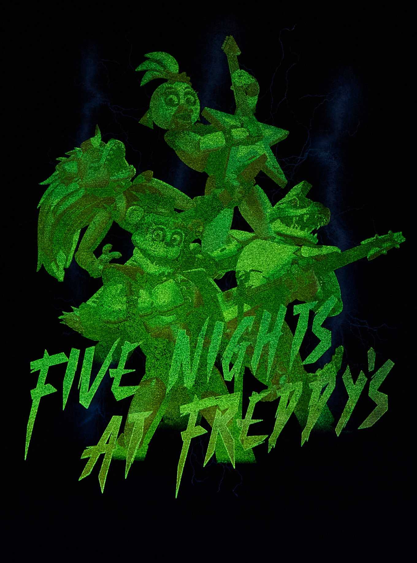 Five Nights At Freddy's: Security Breach Glow-In-The-Dark Lightning T-Shirt, , hi-res