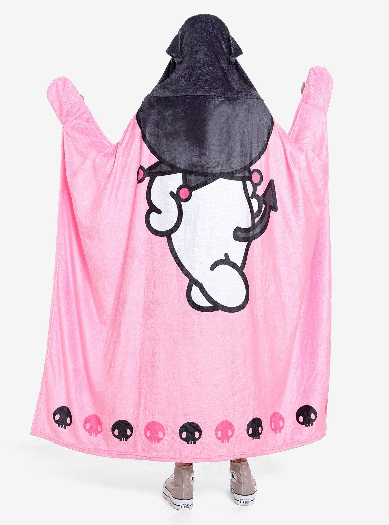 Kuromi Hooded Throw Blanket, , alternate