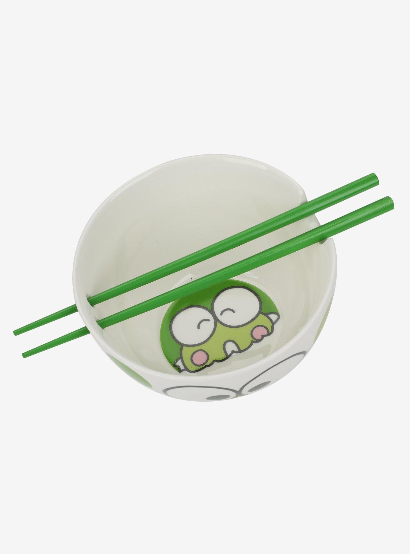 Keroppi Ramen Bowl With Chopsticks, , alternate