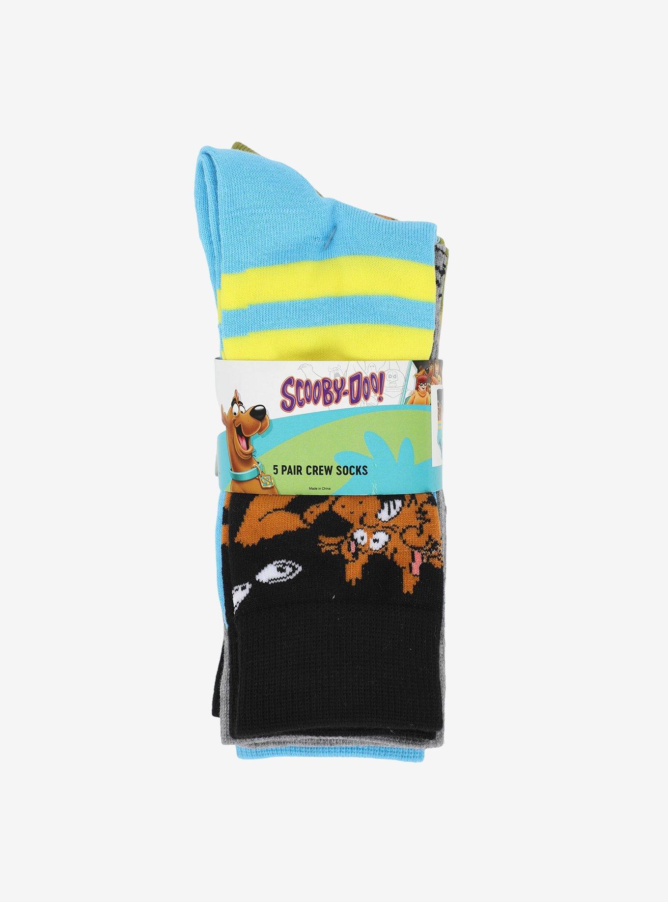 Scooby-Doo! Scooby & The Gang Crew Socks 5 Pair, , alternate