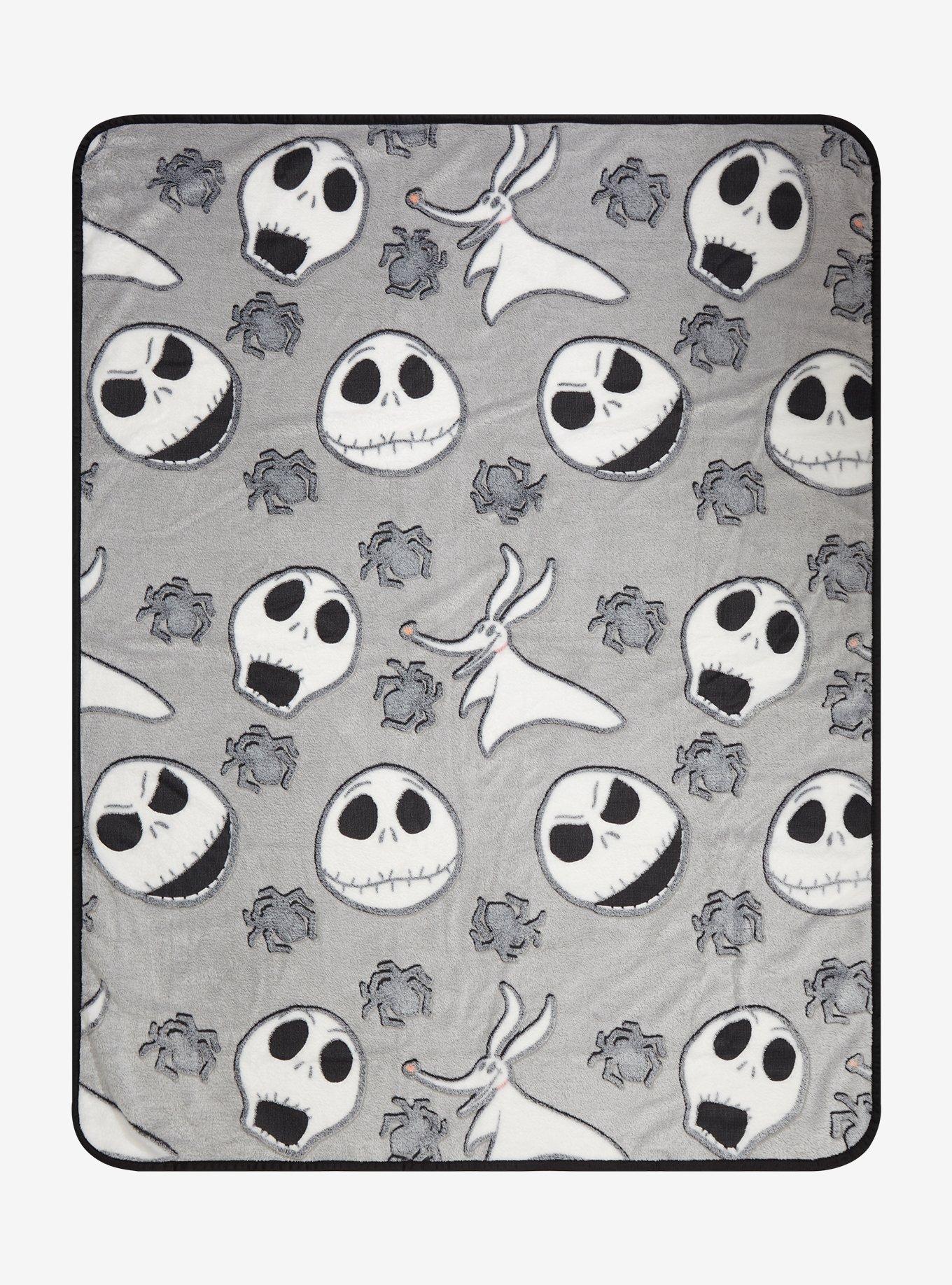 The Nightmare Before Christmas Tonal Icons Throw Blanket Gift Box, , alternate