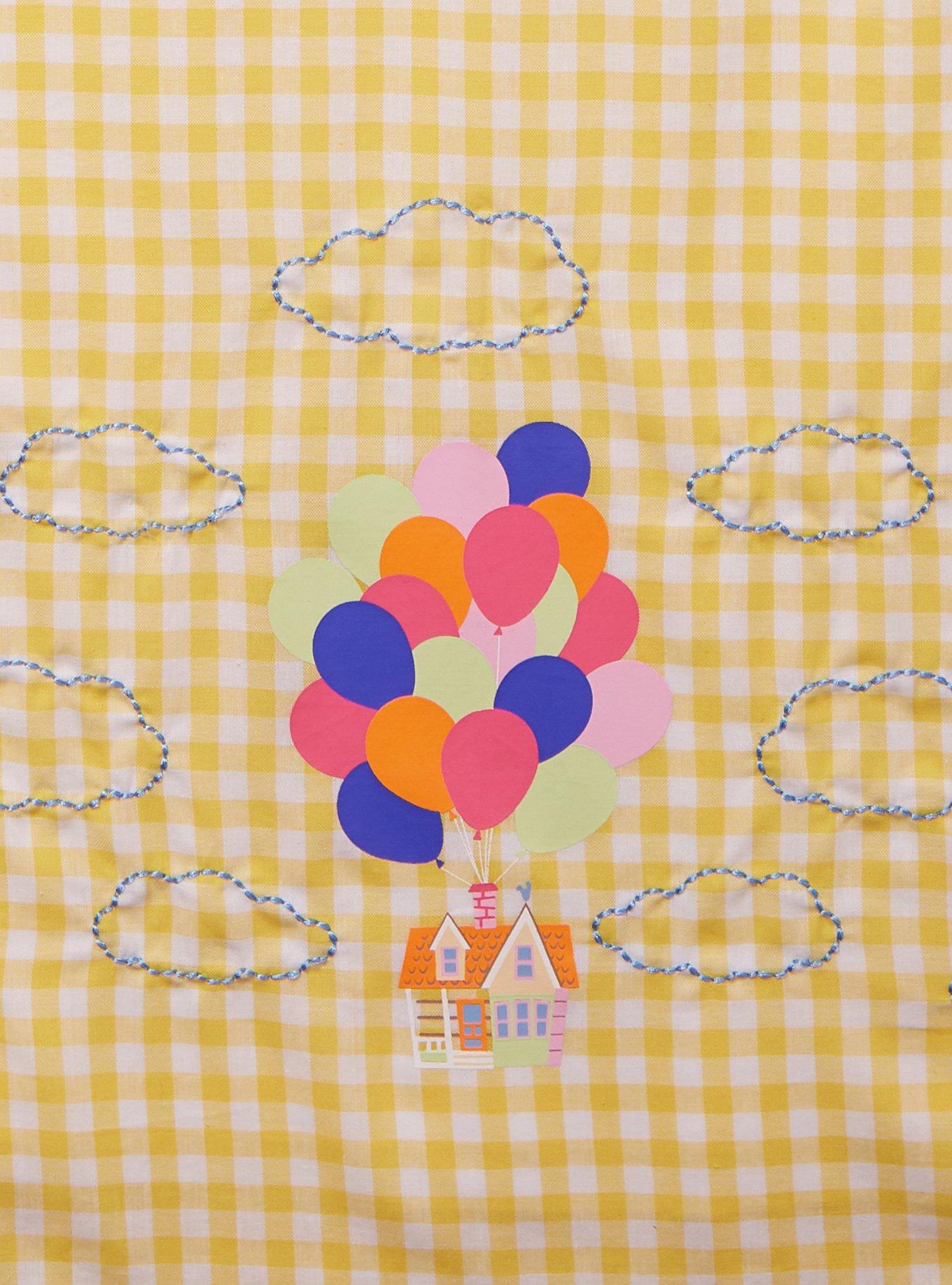 Disney Pixar Up Gingham Houses Button Up Midi Dress - BoxLunch Exclusive, YELLOW, alternate