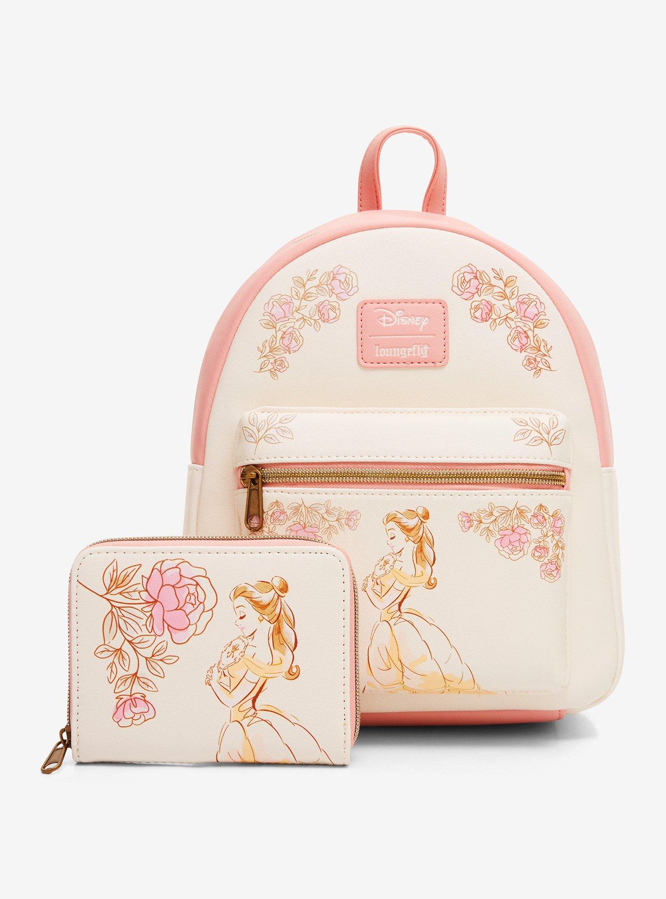 Loungefly Disney Beauty And The Beast Belle & Roses Mini Backpack, , alternate