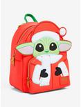 Loungefly Star Wars The Mandalorian Grogu Santa Mini Backpack, , alternate