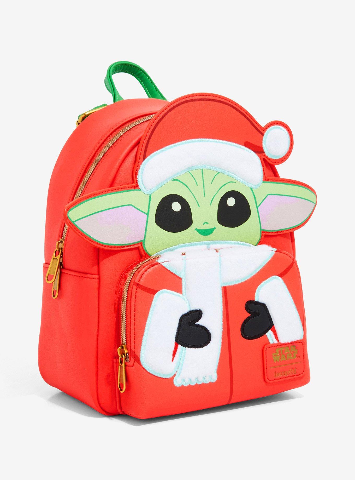 Loungefly Star Wars The Mandalorian Grogu Santa Mini Backpack, , alternate