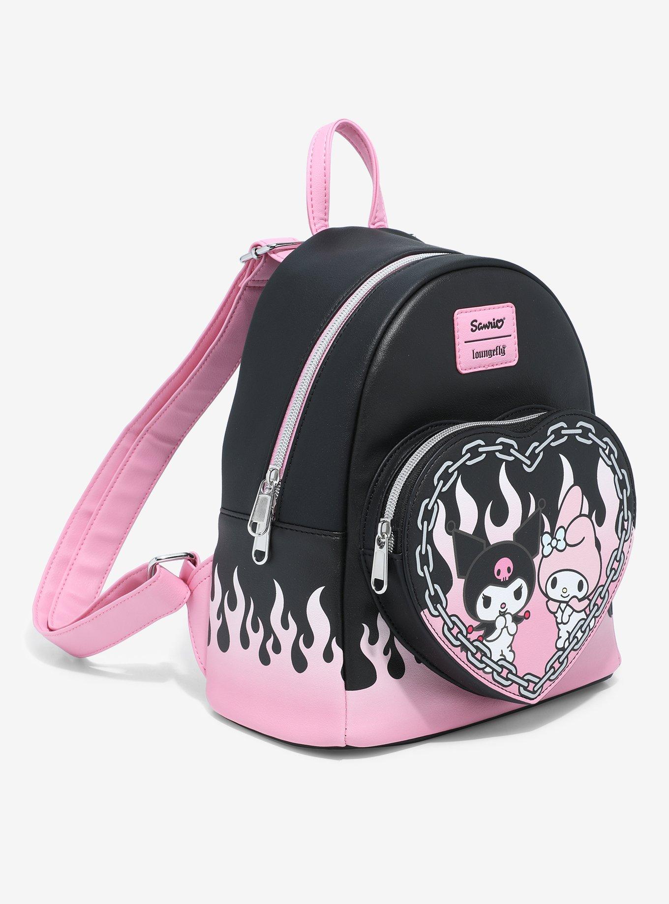 Loungefly My Melody & Kuromi Flame Heart Mini Backpack, , alternate