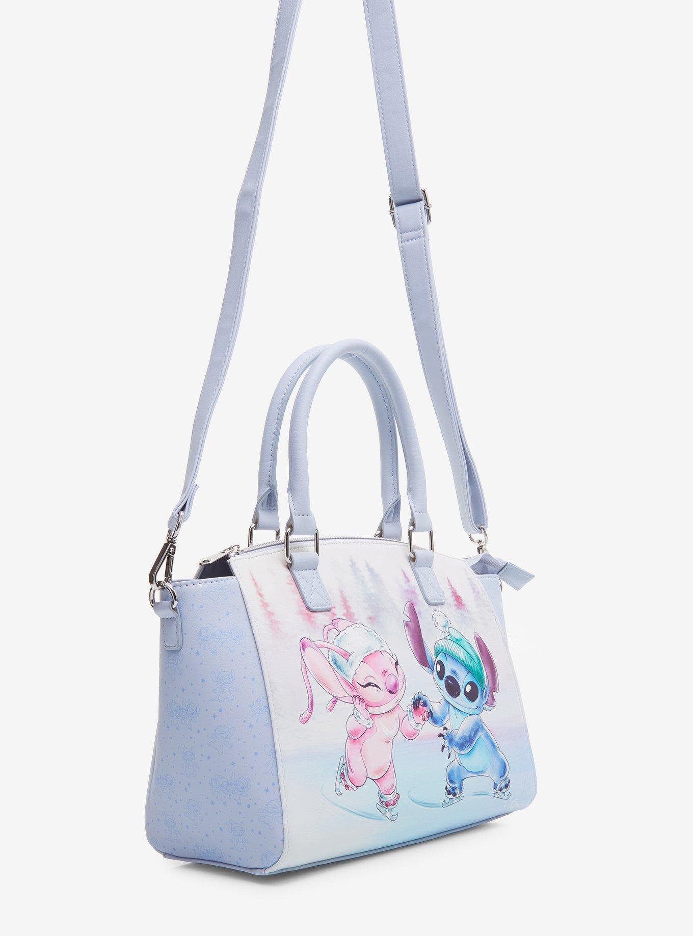Loungefly Disney Lilo & Stitch Angel & Stitch Ice Skating Satchel Bag, , alternate