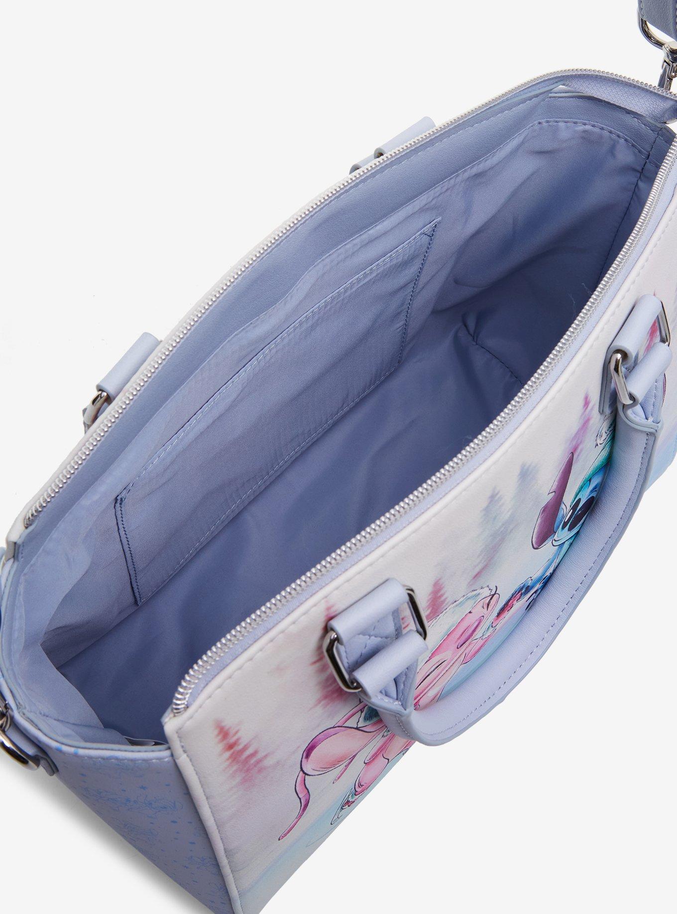 Loungefly Disney Lilo & Stitch Angel & Stitch Ice Skating Satchel Bag, , alternate