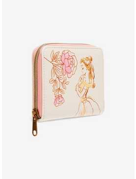 Loungefly Disney Beauty And The Beast Belle & Roses Mini Zipper Wallet, , hi-res