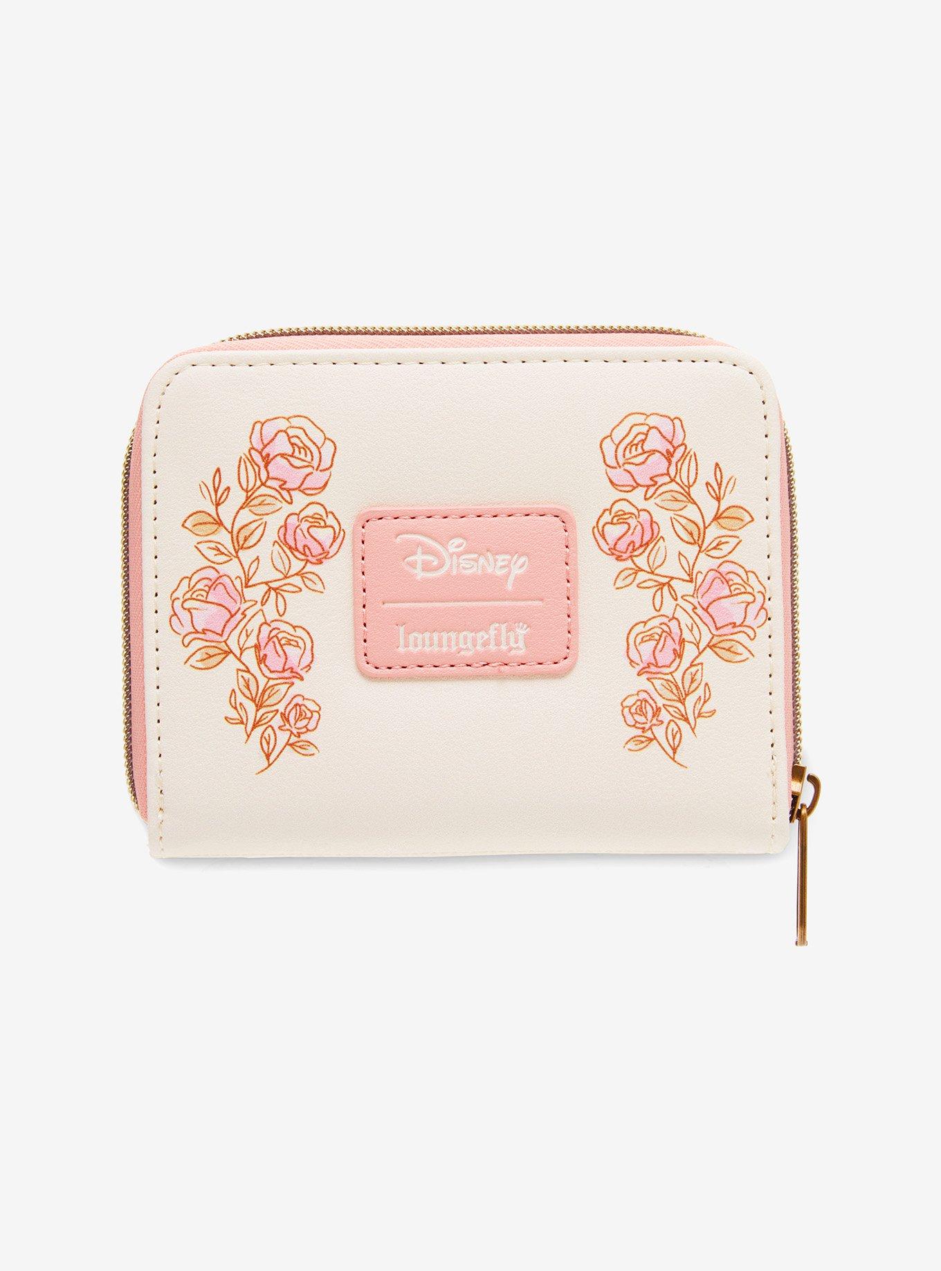Loungefly Disney Beauty And The Beast Belle & Roses Mini Zipper Wallet, , alternate