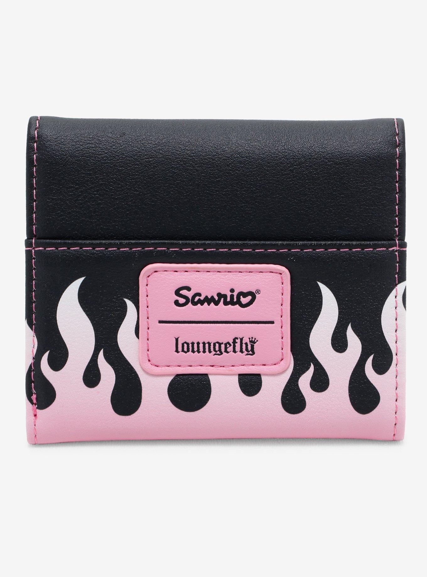 Loungefly My Melody & Kuromi Flame Heart Mini Flap Wallet, , alternate