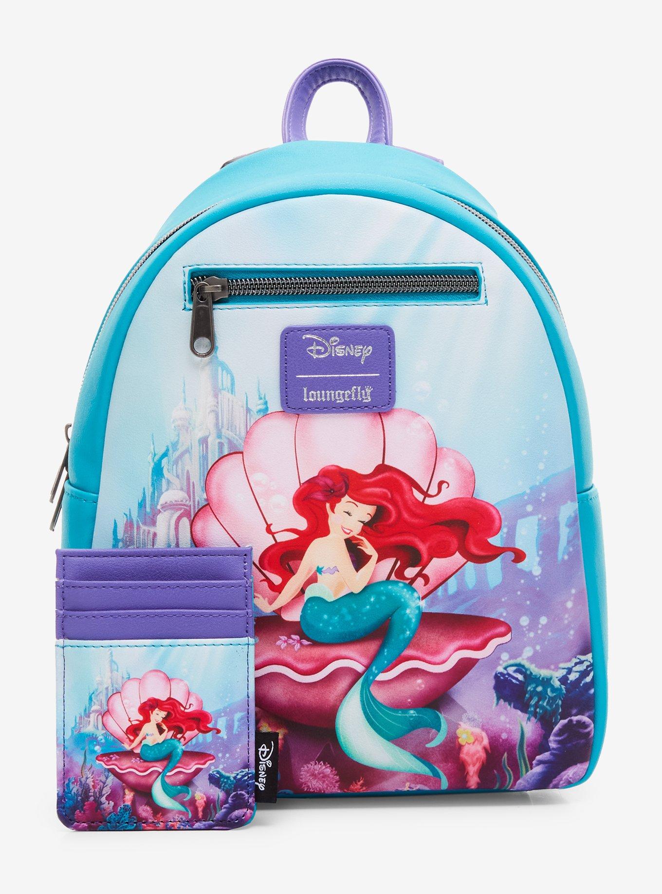 Loungefly Disney The Little Mermaid Ariel Shell Mini Backpack, , alternate