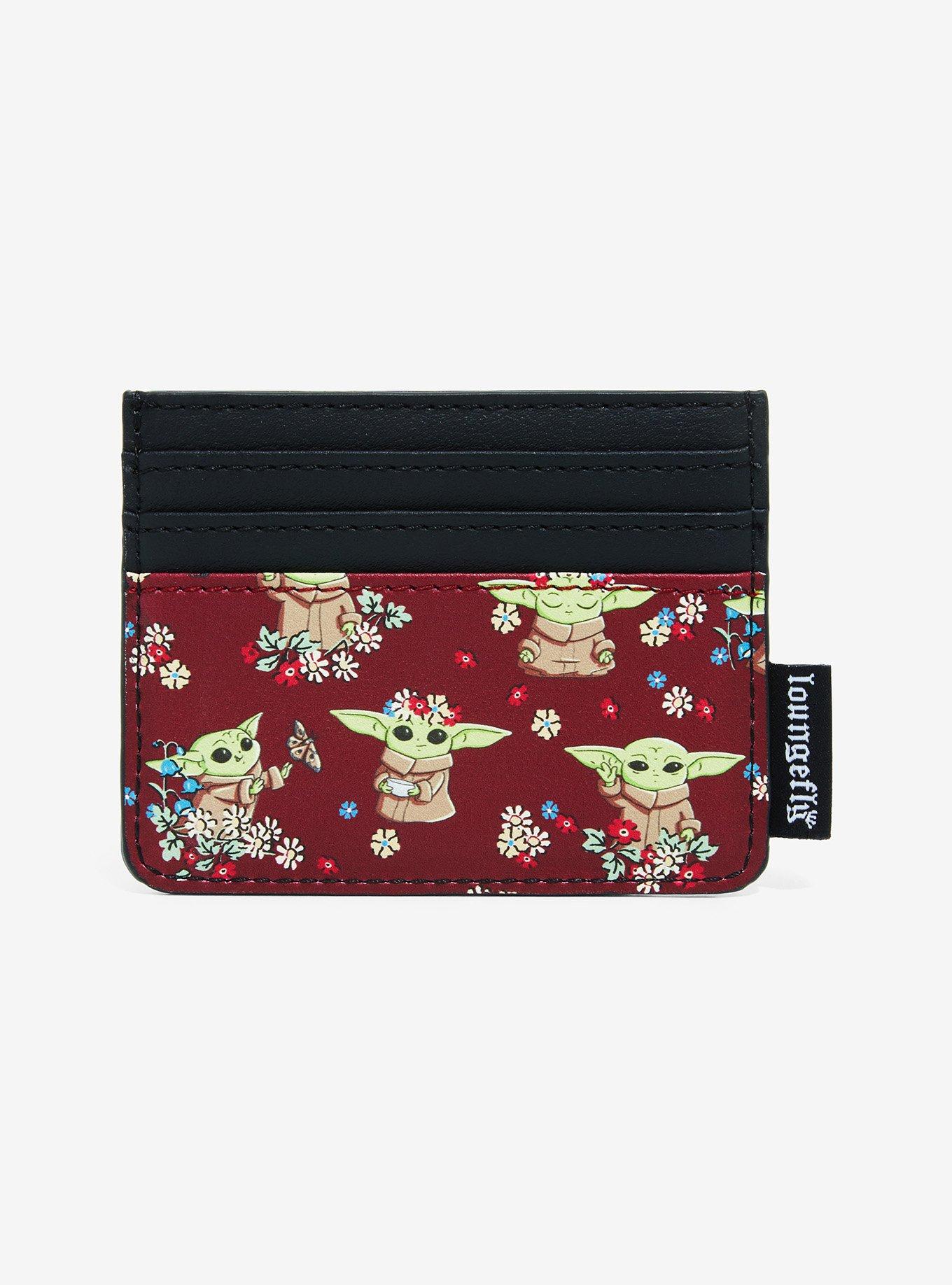 Loungefly Star Wars The Mandalorian Grogu Floral Cardholder, , alternate