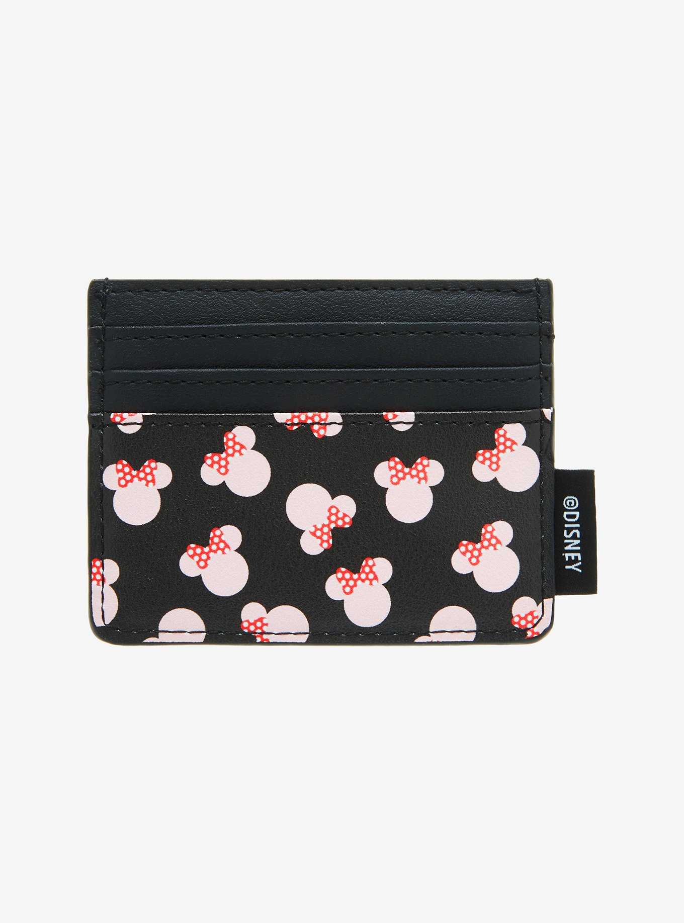 Loungefly Disney Minnie Mouse Pink Heads Cardholder, , hi-res