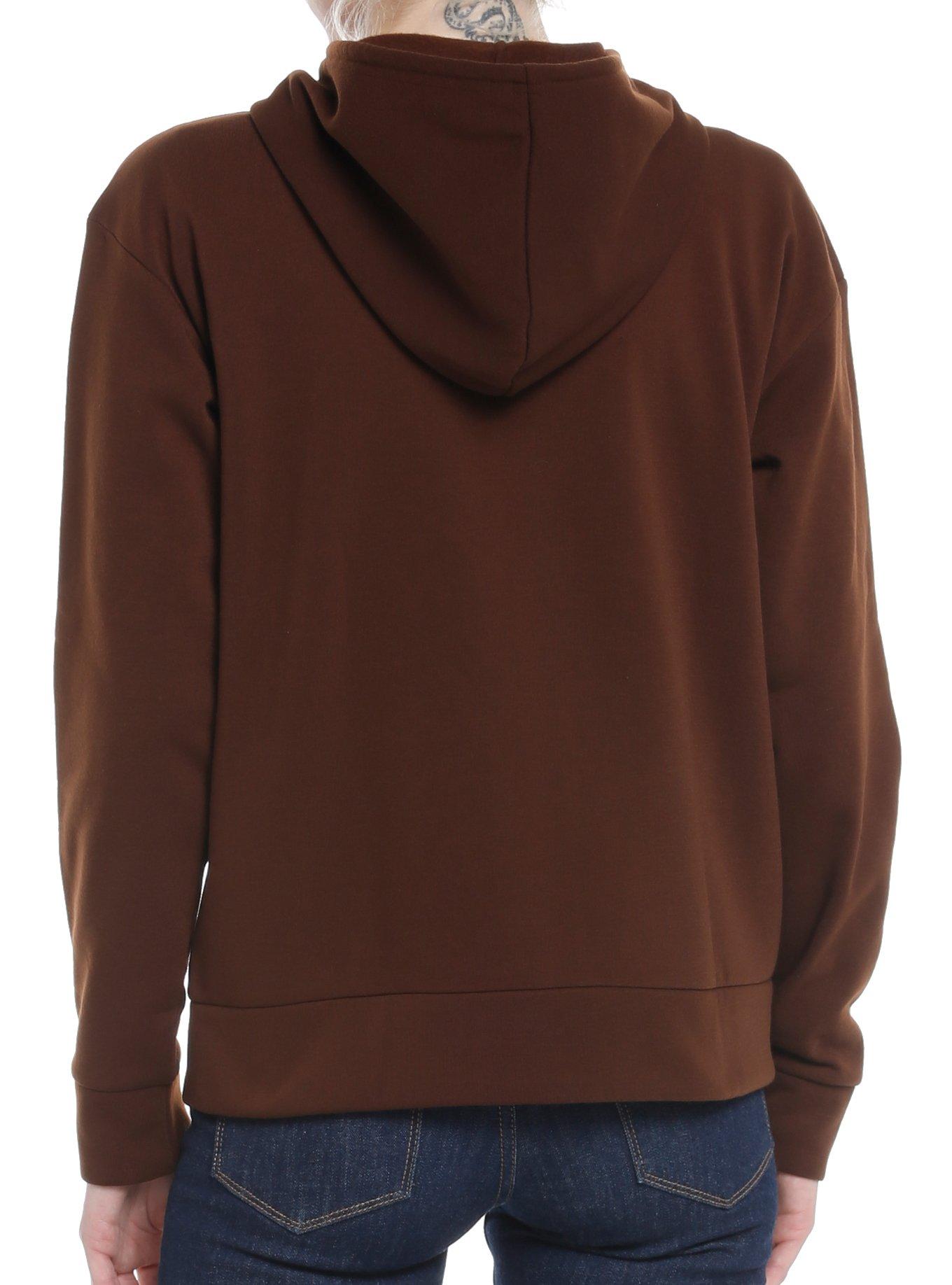 Social Collision Brown Butterfly Girls Hoodie, BROWN, alternate