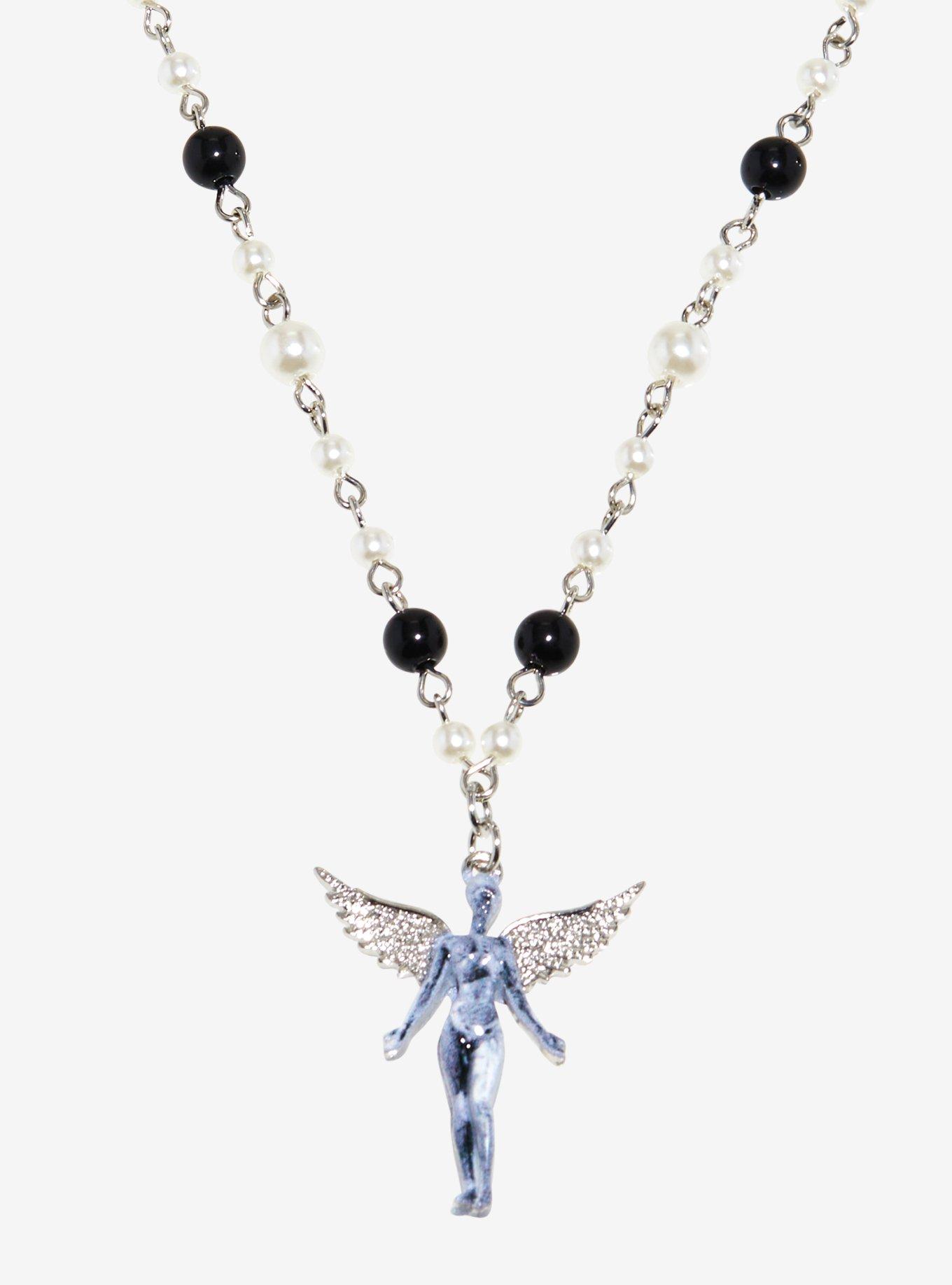 Nirvana In Utero Angel Bead Necklace, , alternate