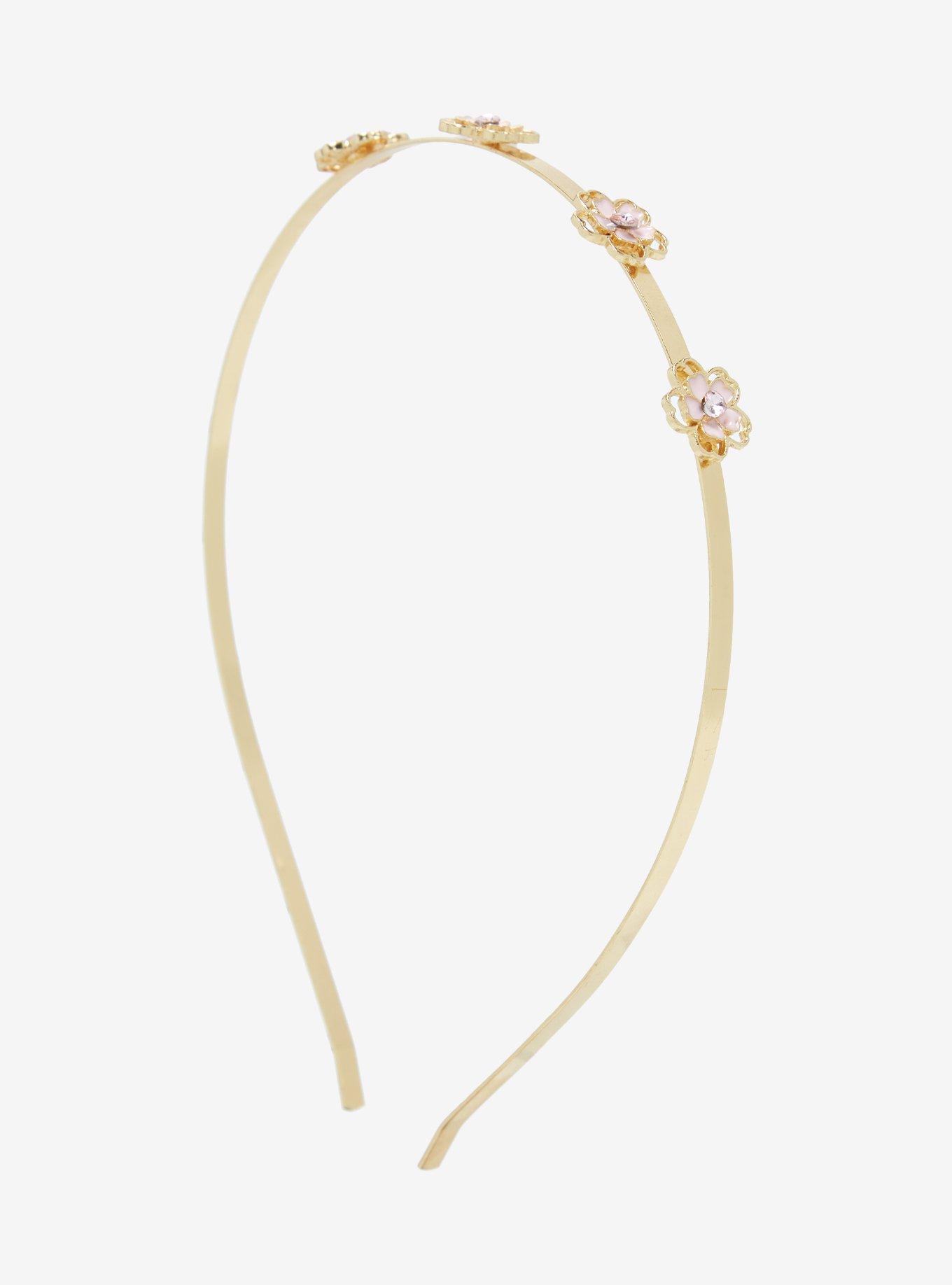 Cherry Blossom Star Dainty Thin Headband Set, , alternate