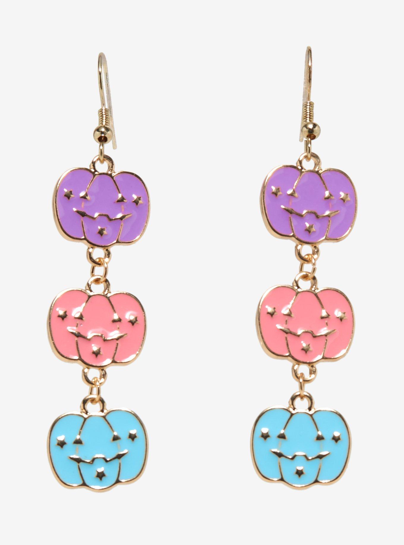 Sweet Society Pastel Pumpkin Earrings, , alternate