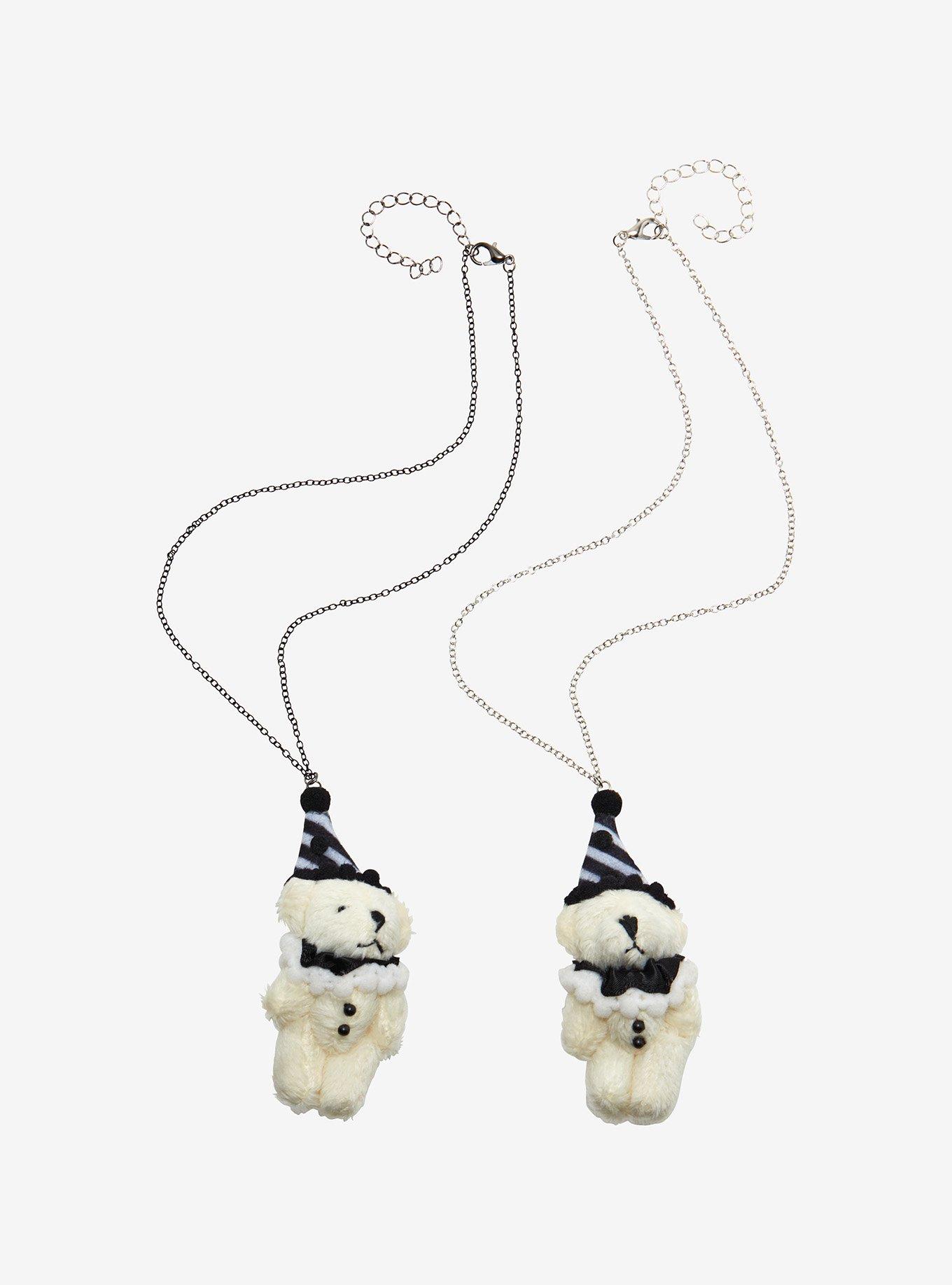 Clown Bear Plush Best Friend Necklace Set, , alternate