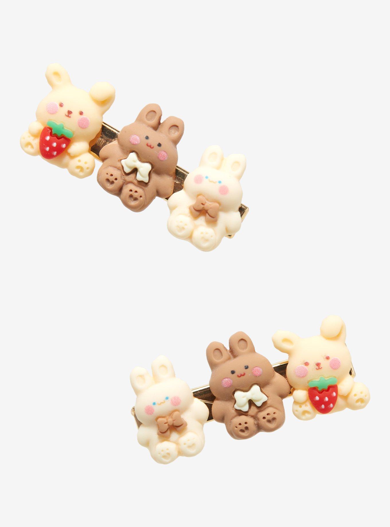 Kawaii Bunny Friends Hair Clip Set, , alternate