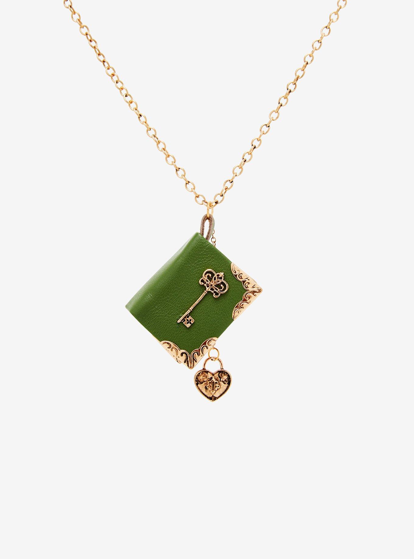 Mini Book Lock Necklace, , hi-res