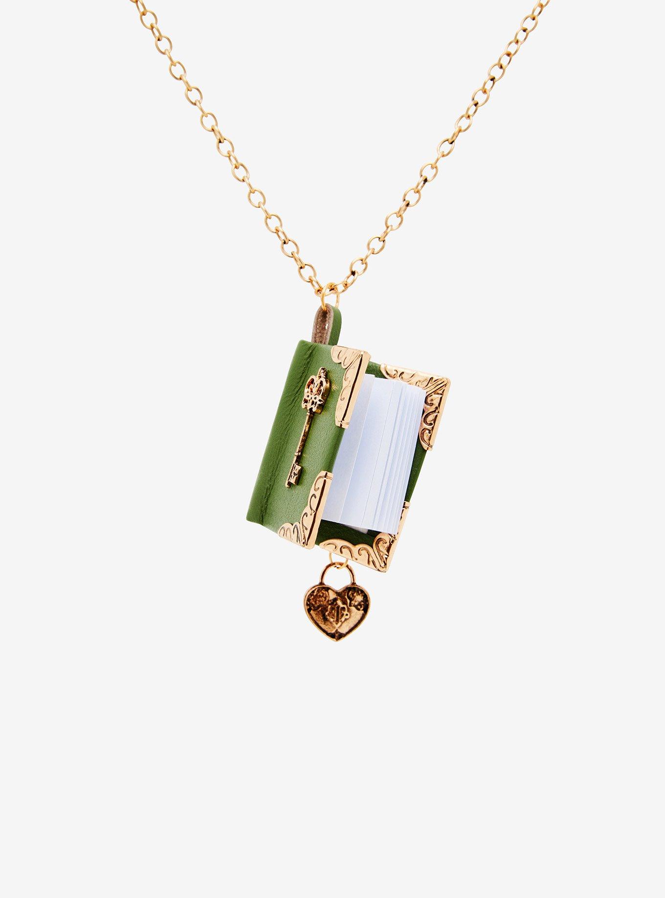 Mini Book Lock Necklace, , alternate