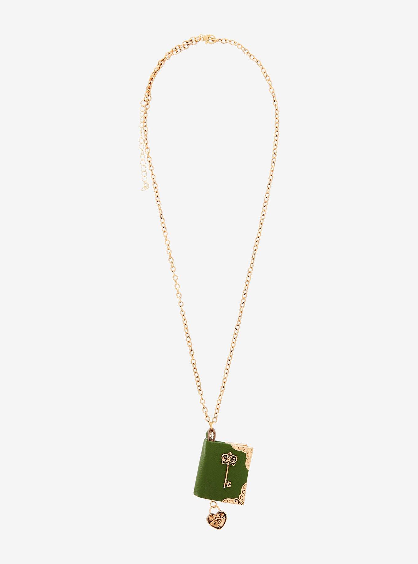 Mini Book Lock Necklace, , alternate