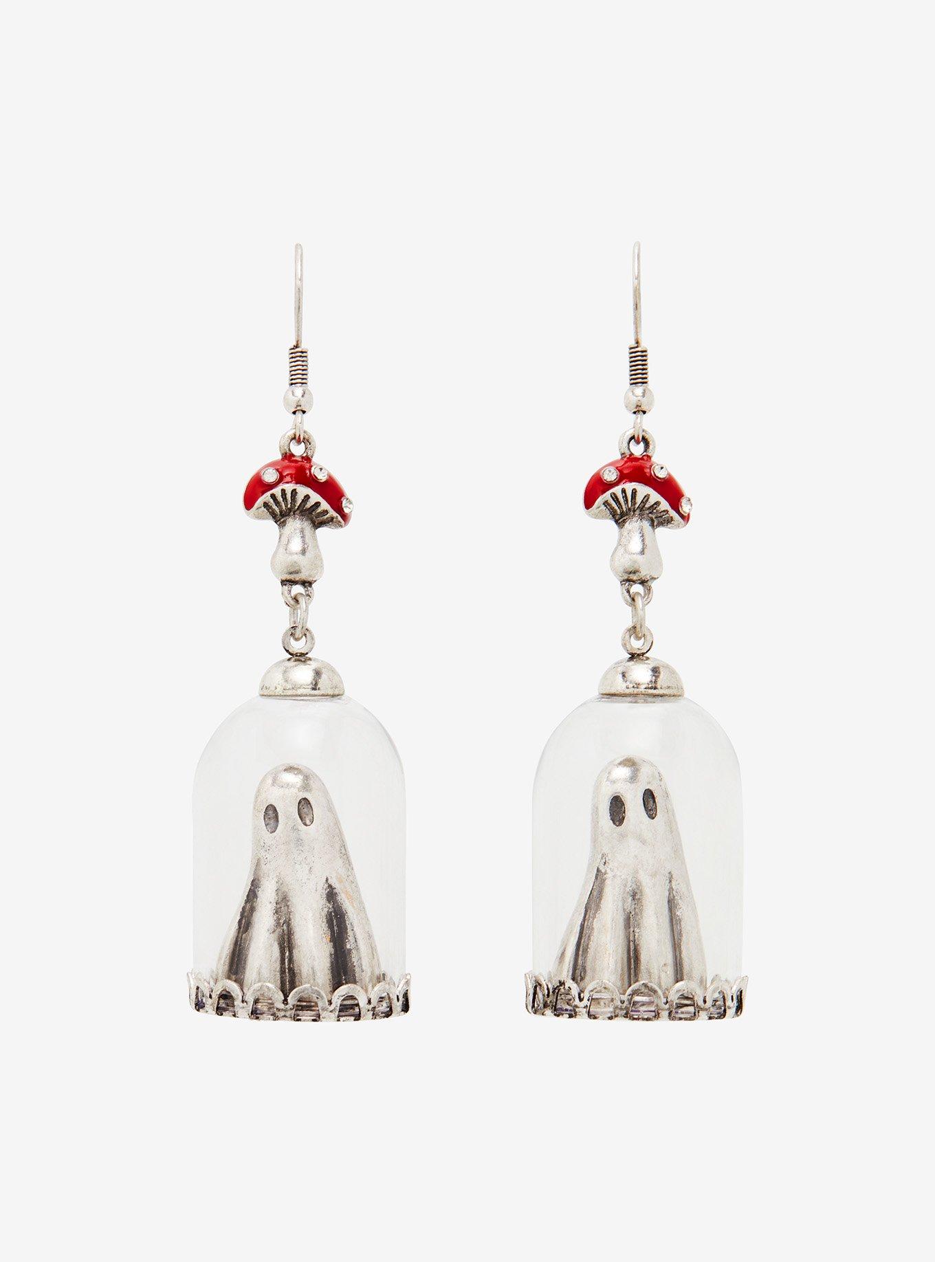 Thorn & Fable Cottage Ghost Dome Earrings, , alternate