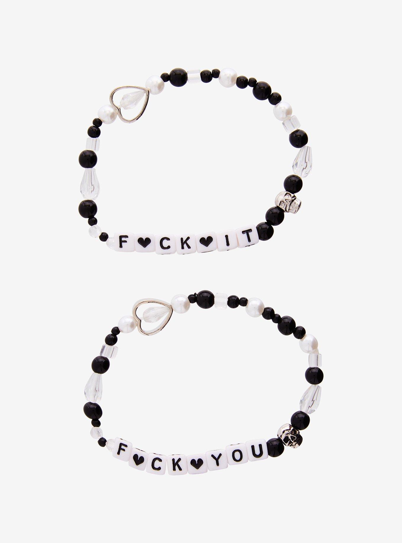 F*ck It & You Best Friend Beaded Bracelet Set, , alternate