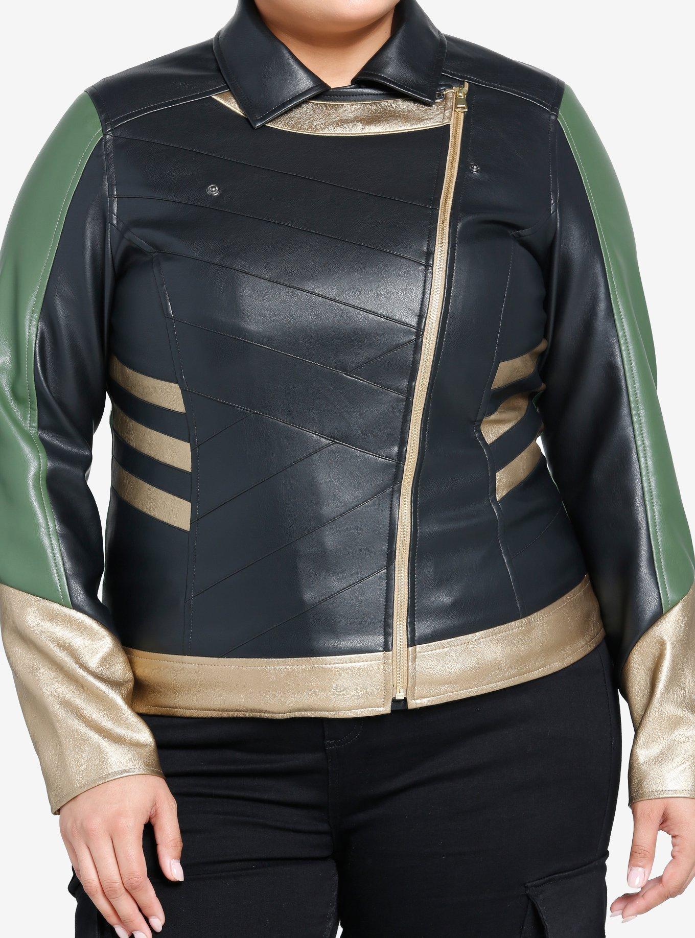 Her Universe Marvel Loki Moto Jacket Plus Size Her Universe Exclusive, MULTI, alternate