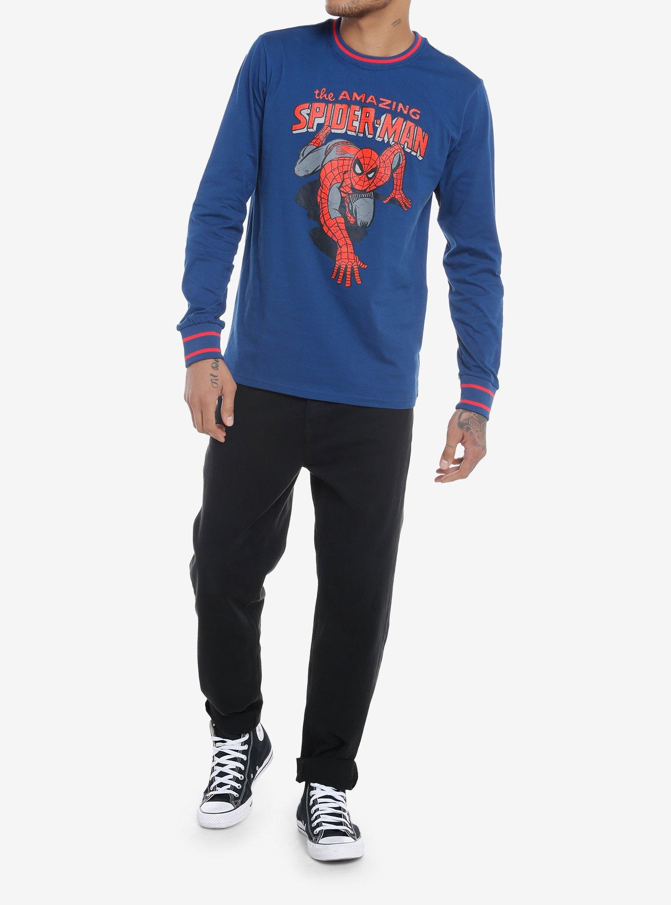 Our Universe Marvel Spider-Man Comic Long-Sleeve T-Shirt Our Universe Exclusive, MULTI, alternate