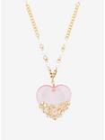 Sweet Society Pink Heart Pearl Pendant Necklace, , alternate
