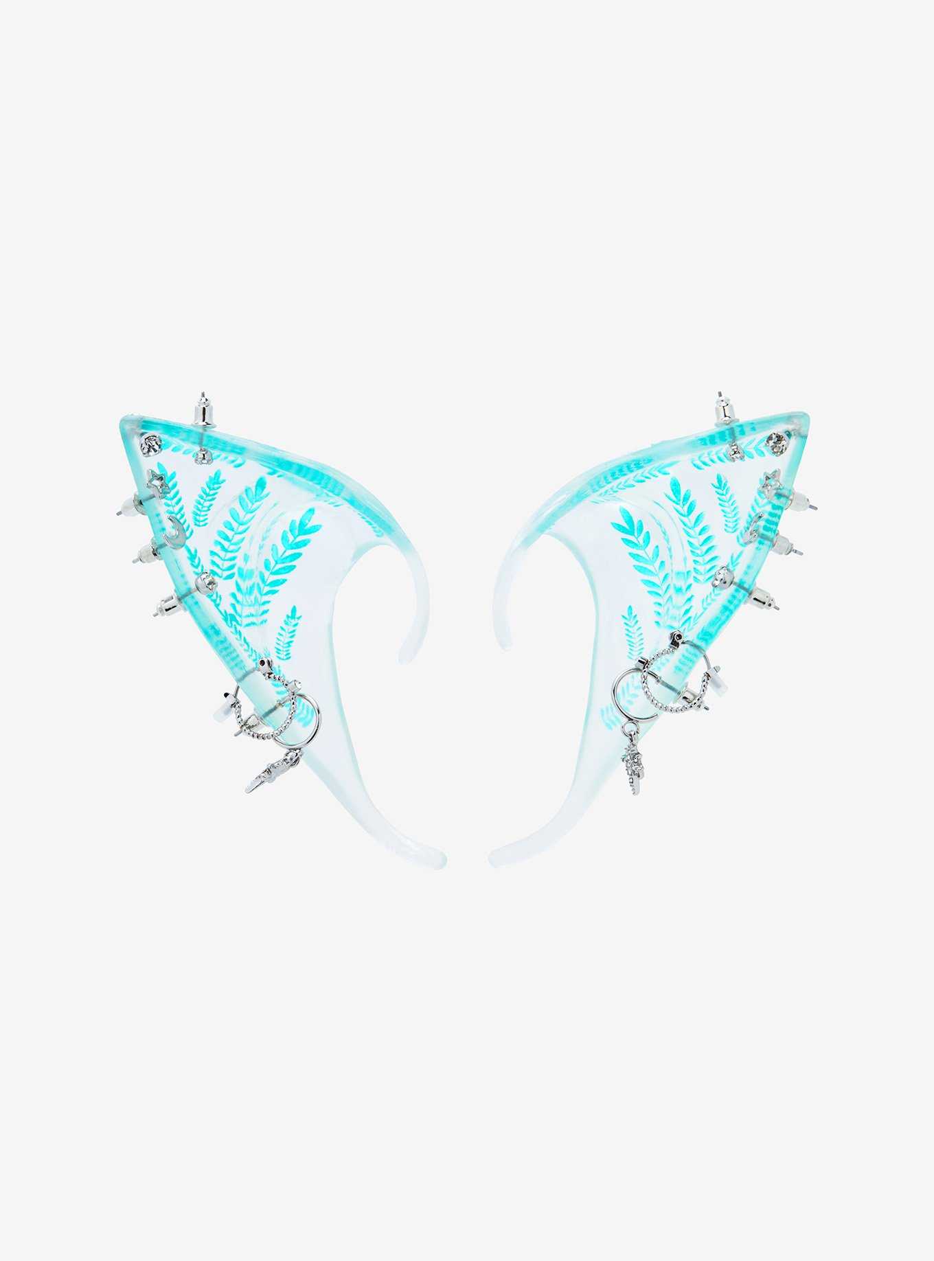 Thorn & Fable Fairy Translucent Plant Molded Ear Cuffs, , hi-res