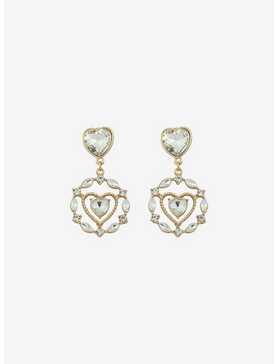 Sweet Society Ornate Heart Gem Earrings, , hi-res