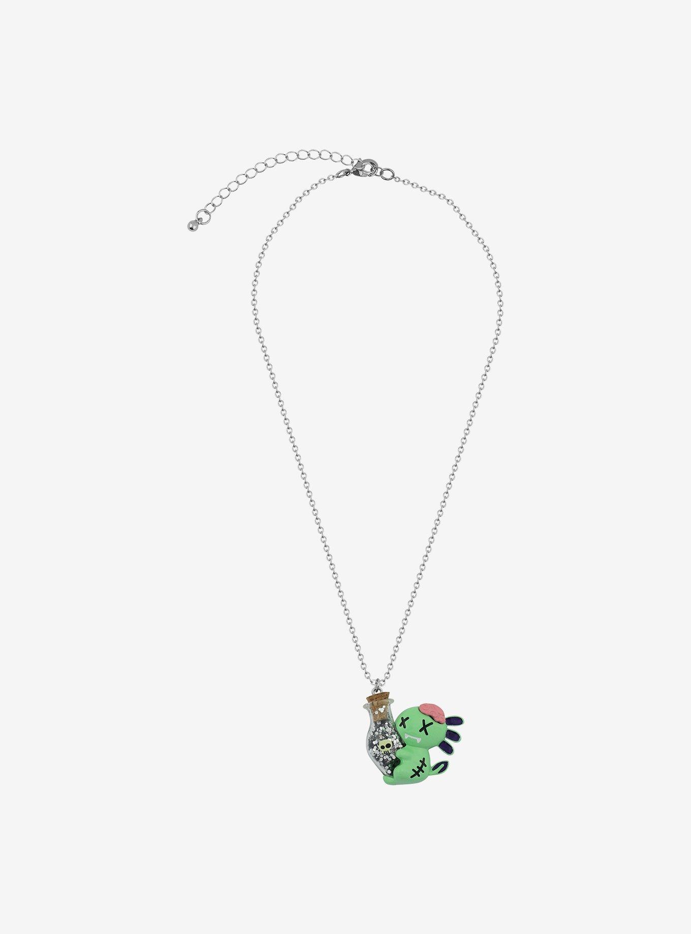 Sweet Society Zombie Axolotl Necklace, , alternate