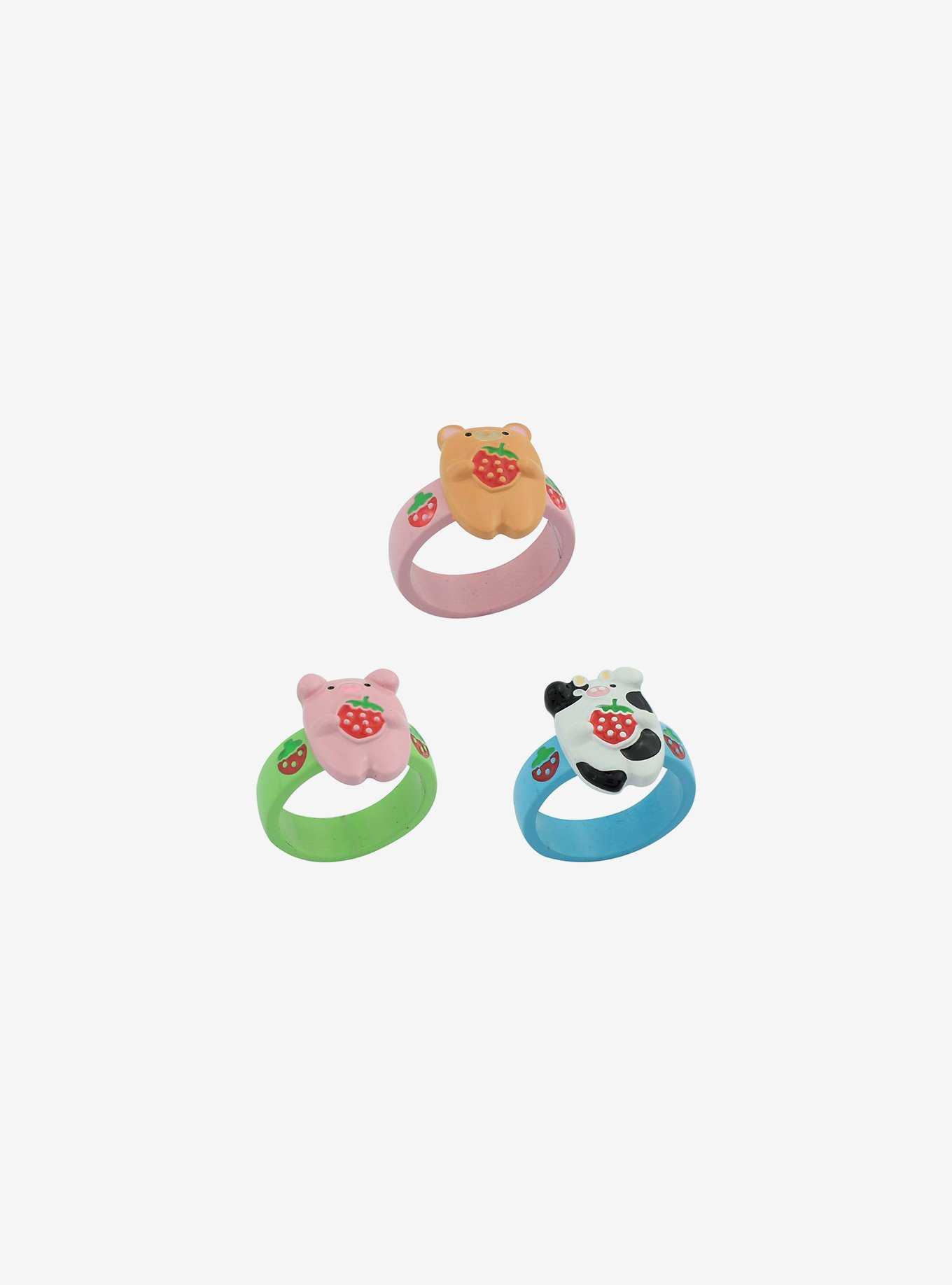 Sweet Society Critters Strawberry Ring Set, , hi-res