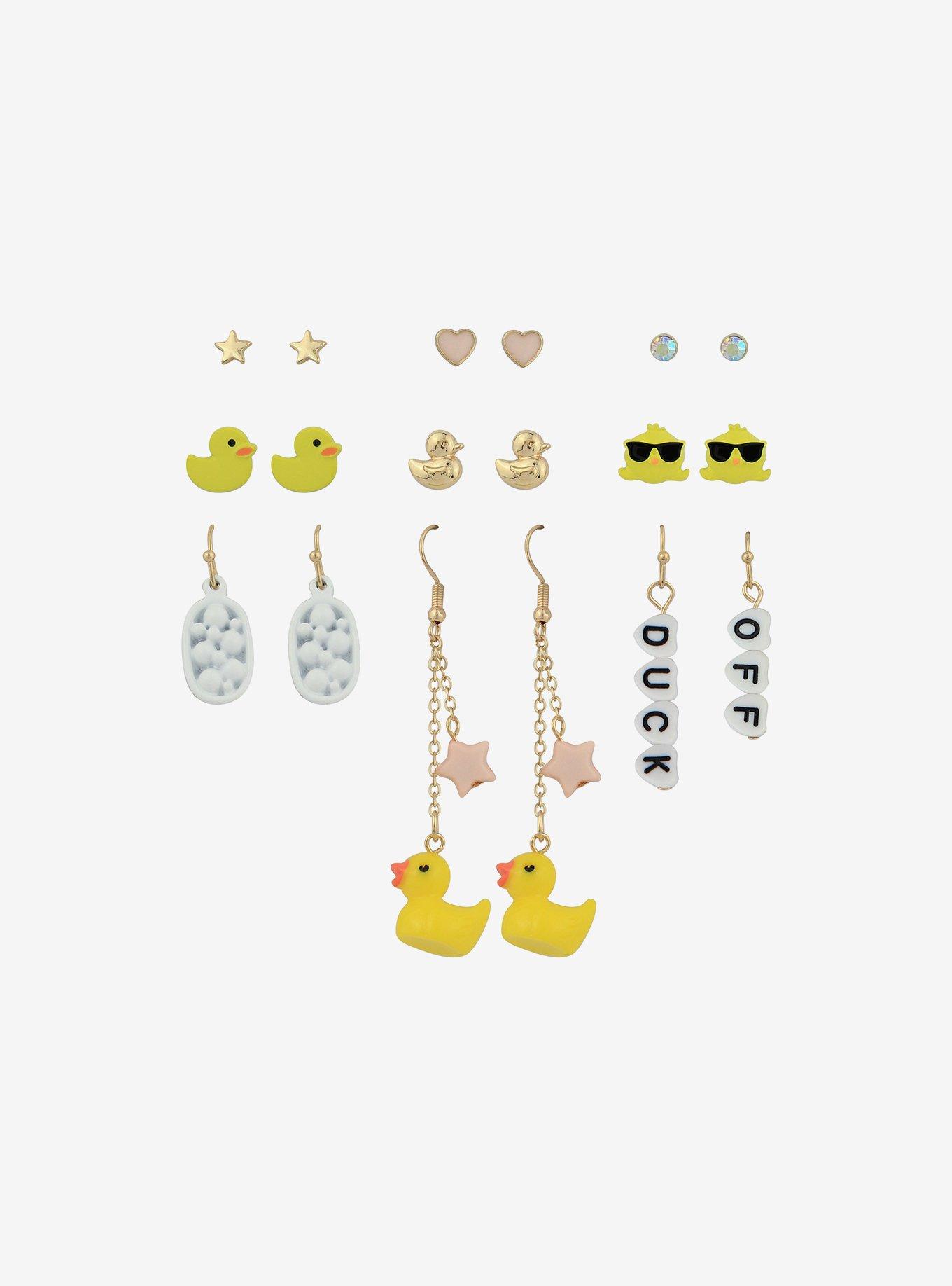 Sweet Society Rubber Duck Earring Set, , alternate