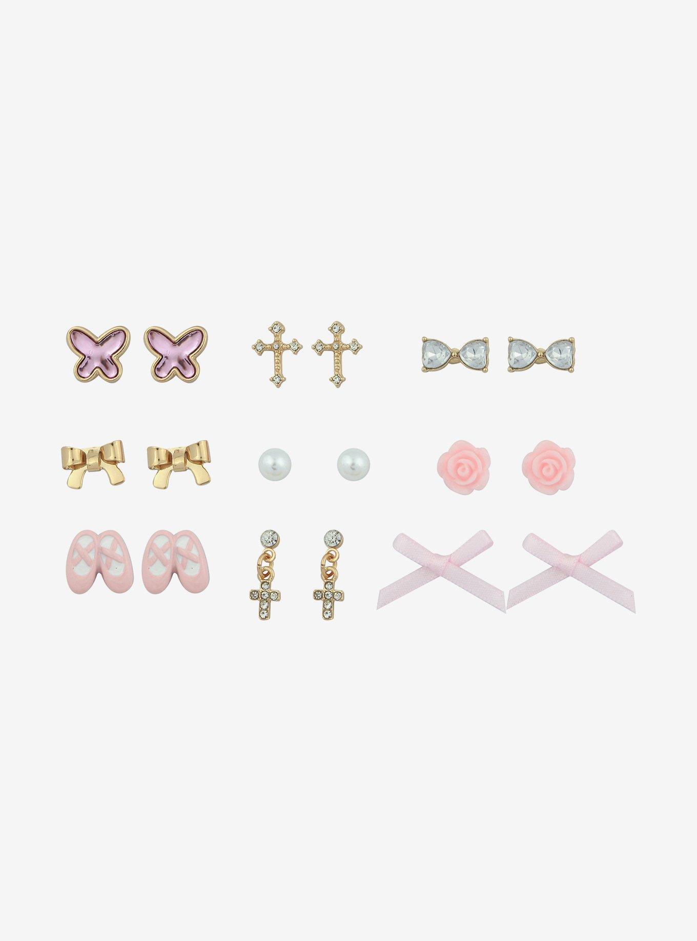 Sweet Society Ballet Butterfly Stud Earring Set, , alternate
