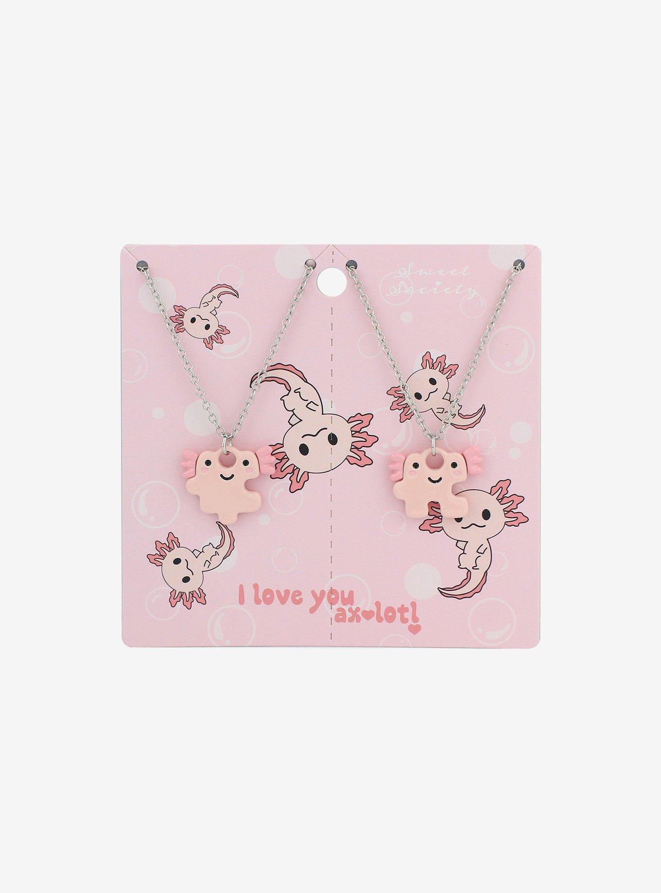 Axolotl Puzzle Piece Best Friend Necklace Set, , alternate