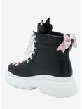 Black Cat Pink Bow Hi-Top Sneakers, MULTI, alternate