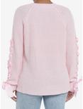 Sweet Society Pink Ribbon Girls Knit Sweater, PINK, alternate