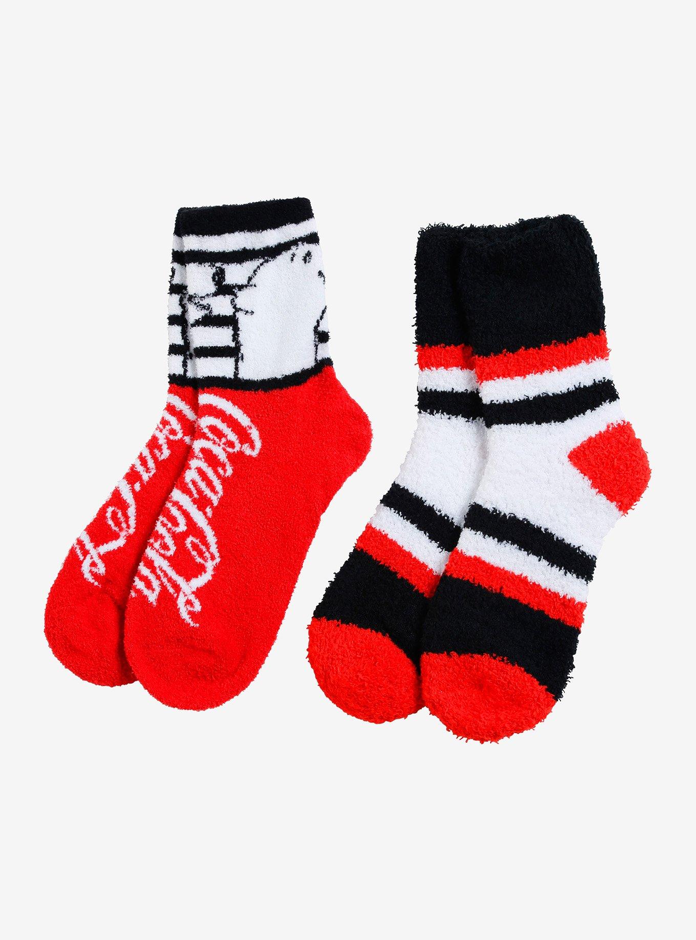 Coca-Cola Icon Fuzzy Socks 2 Pair, , alternate