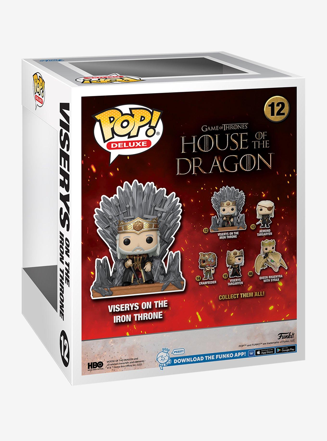 Funko Pop! Deluxe House of the Dragon Viserys on the Iron Throne Vinyl Figure, , alternate