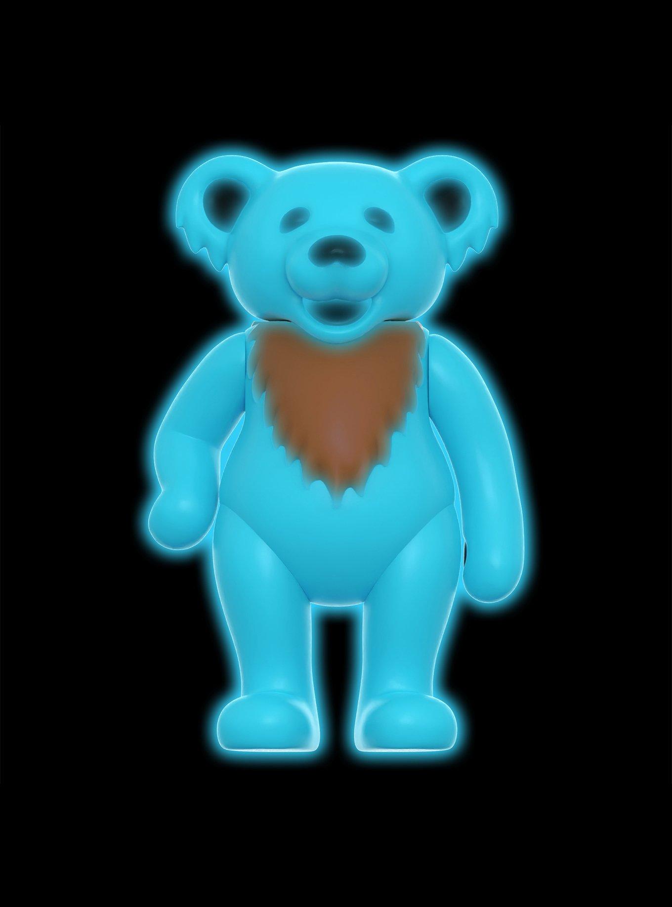 Super7 ReAction Grateful Dead Dancing Bear Stealie Blue (Glow In The Dark) Action Figure, , alternate