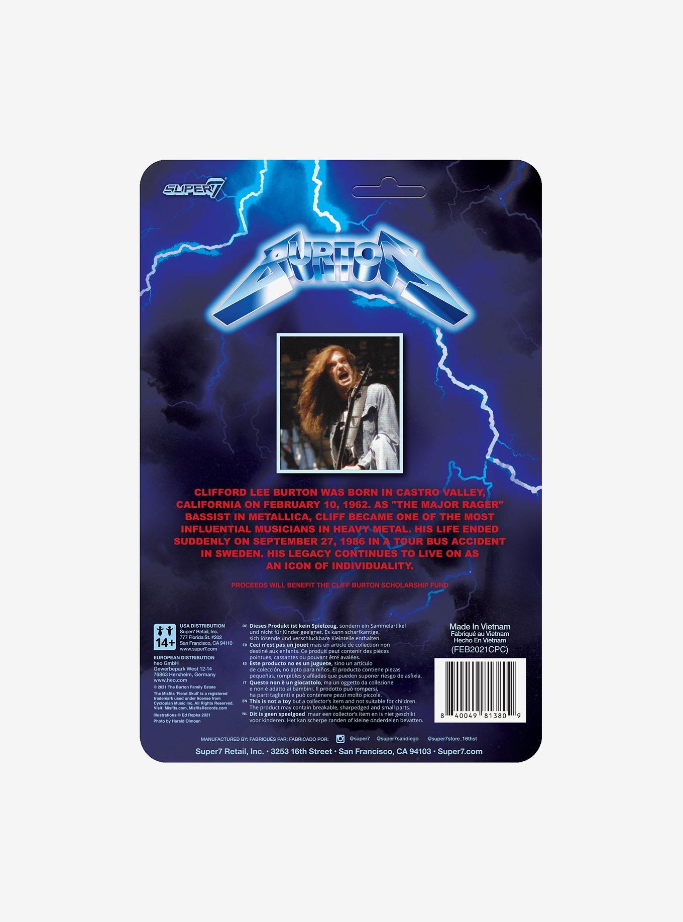 Super7 ReAction Metallica Cliff Burton Action Figure, , alternate