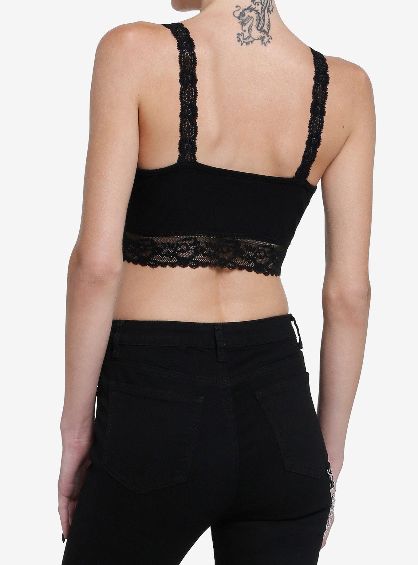 Cross Wing Lace Bralette, MULTI, alternate