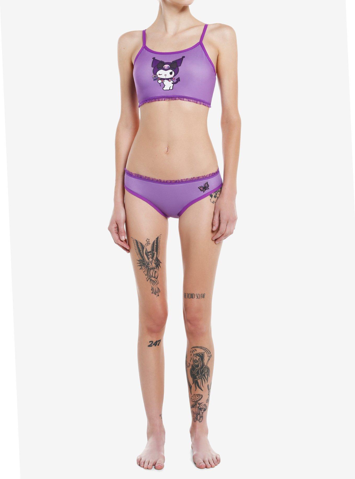 Kuromi Rose Lace Bralette, MULTI, alternate
