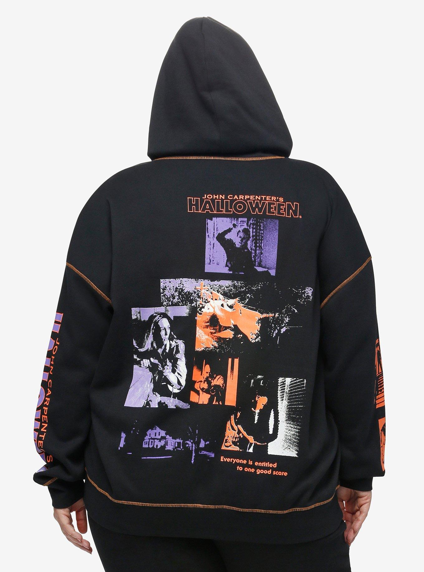 Halloween Photo Collage Girls Zip-Up Hoodie Plus Size, MULTI, alternate - view 2