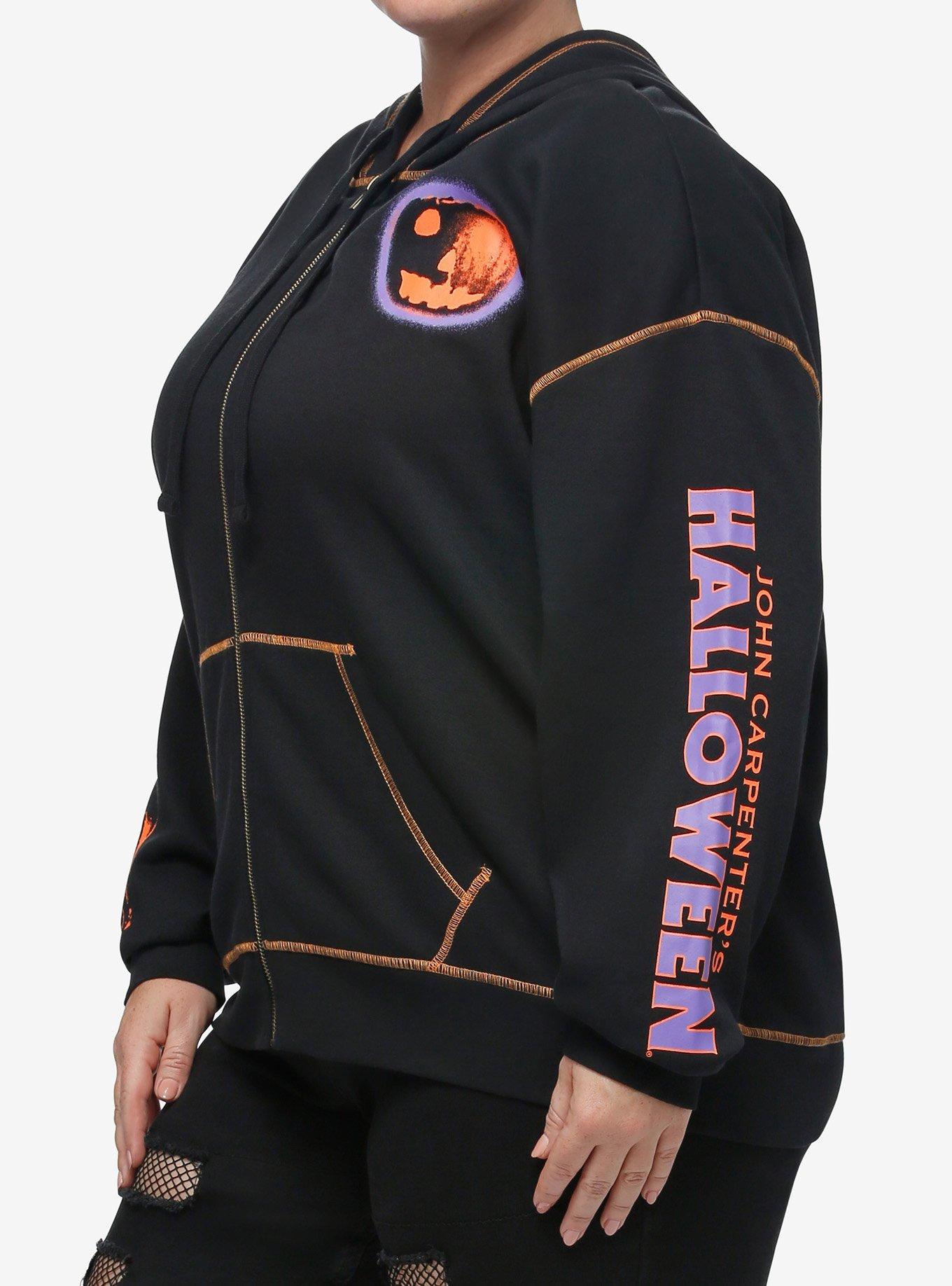 Halloween Photo Collage Girls Zip-Up Hoodie Plus Size, MULTI, alternate - view 4
