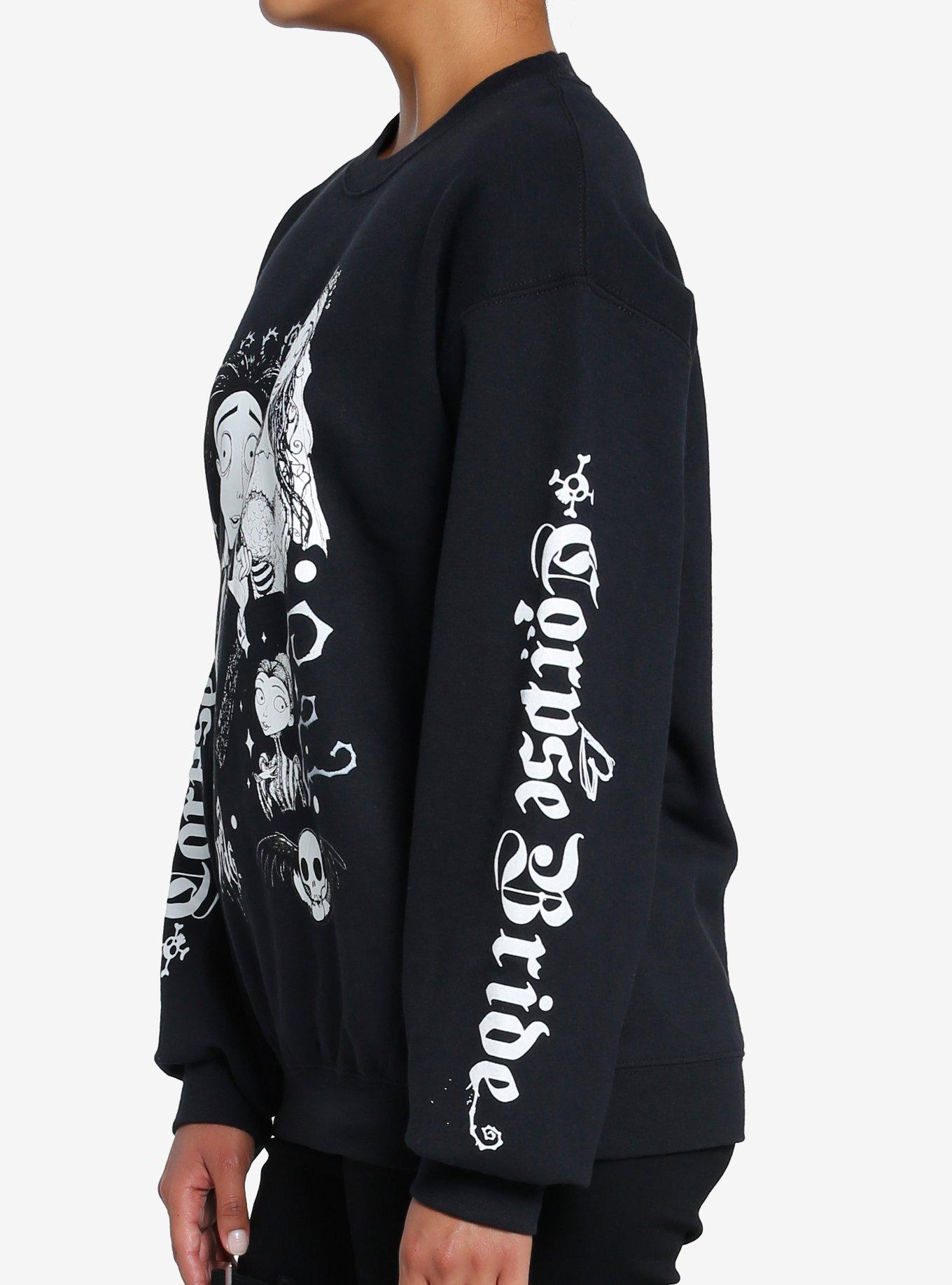 Corpse Bride Group Black & White Girls Sweatshirt, MULTI, alternate